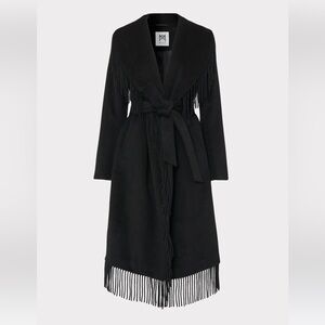 Milly Black Fringe Coat